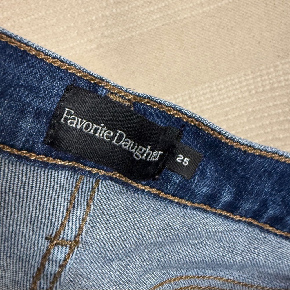 FAVORITE DAUGHTER Dallas wash The Valentina Shortie super high rise jean SIZE 25 - Picture 5 of 11